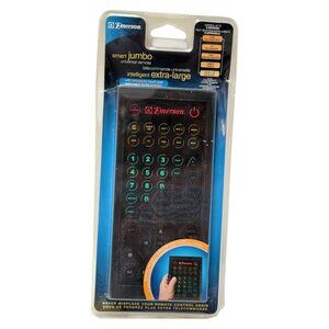 Emerson Smart Jumbo Universal TV Remote Works with 8 Devices New XL